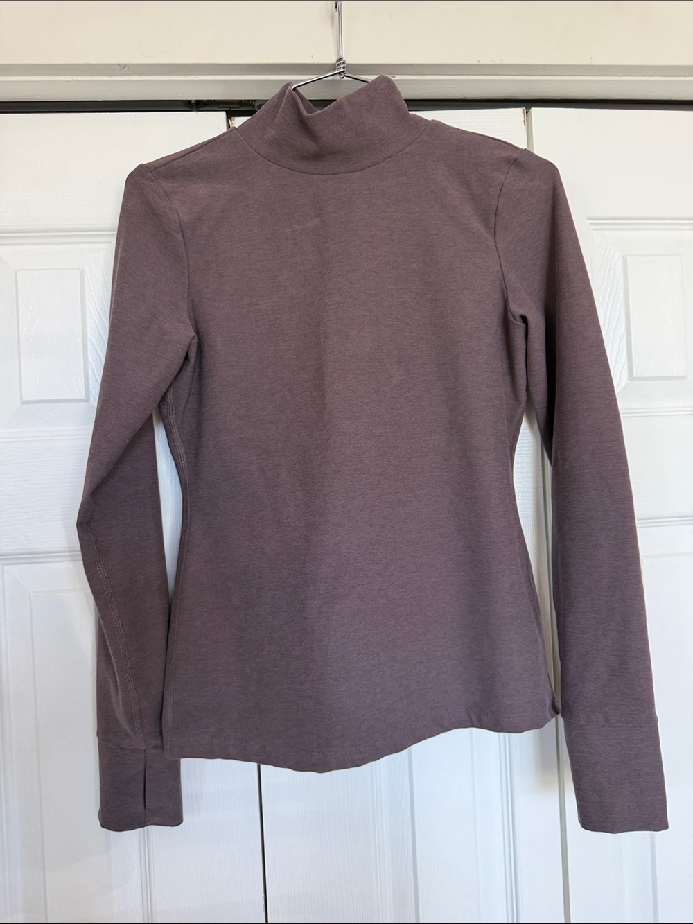 Beyond Yoga  Spacedye Mock neck  Pullover in Lavender/Taupe Size sm